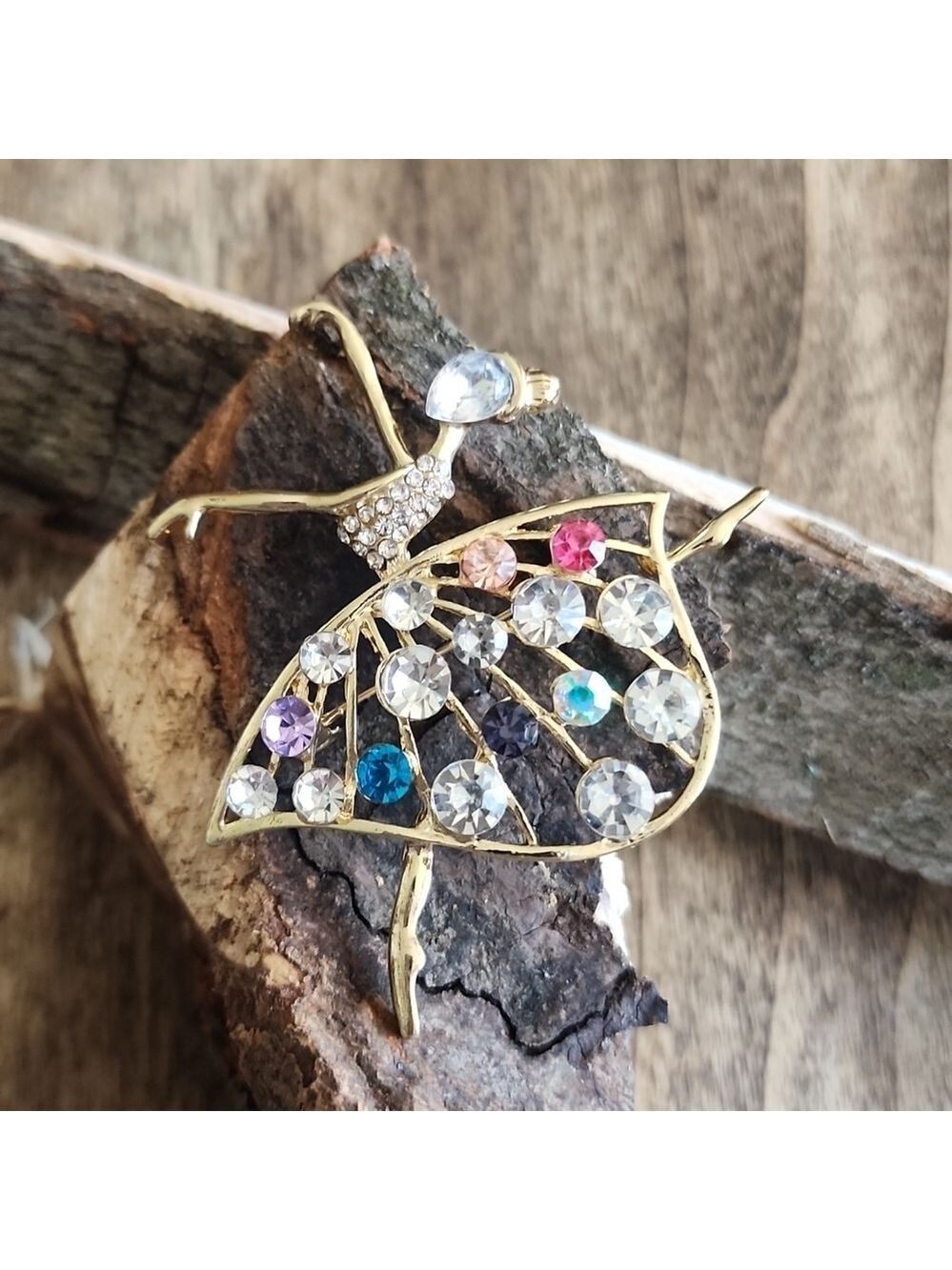 Ballerina Gemstone  Brooch